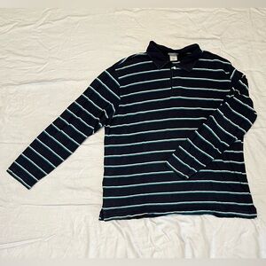 [VINTAGE] Old Navy XL Men’s Long Sleeve Striped Polo Shirt